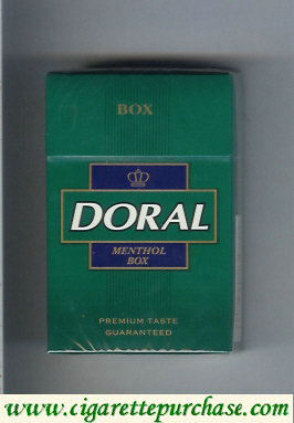 Doral Premium Taste Guaranteed Menthol cigarettes hard box